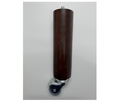 Pata Madera Base Tapizada Con Rueda