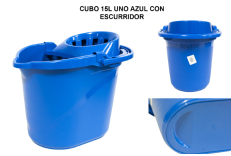 CUBO OVAL 16 L CON ESCURRIDOR 1 UNID.