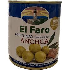 ACEITUNA RELLENA FARO MINIBAR 50 GR X 24 UNID.