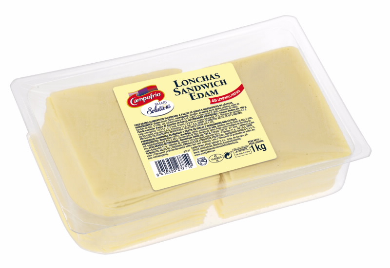 QUESO EN LONCHAS SANDWICH EDAM PAQUETE 4 KG